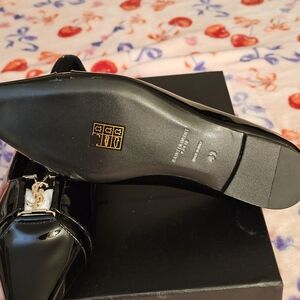 Saint Laurent Black Patent Leather Loafers with Gold YSL Hardware